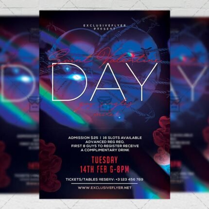 Download Saint Valentine Day PSD Flyer Template Now