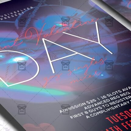 Download Saint Valentine Day PSD Flyer Template Now