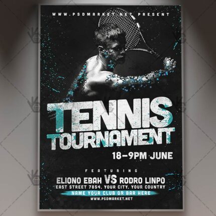 Download Tennis Flyer - PSD Template