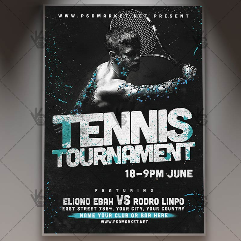 tennis_flyer_psd_psdmarket_1.jpg Download Tennis Flyer - PSD Template