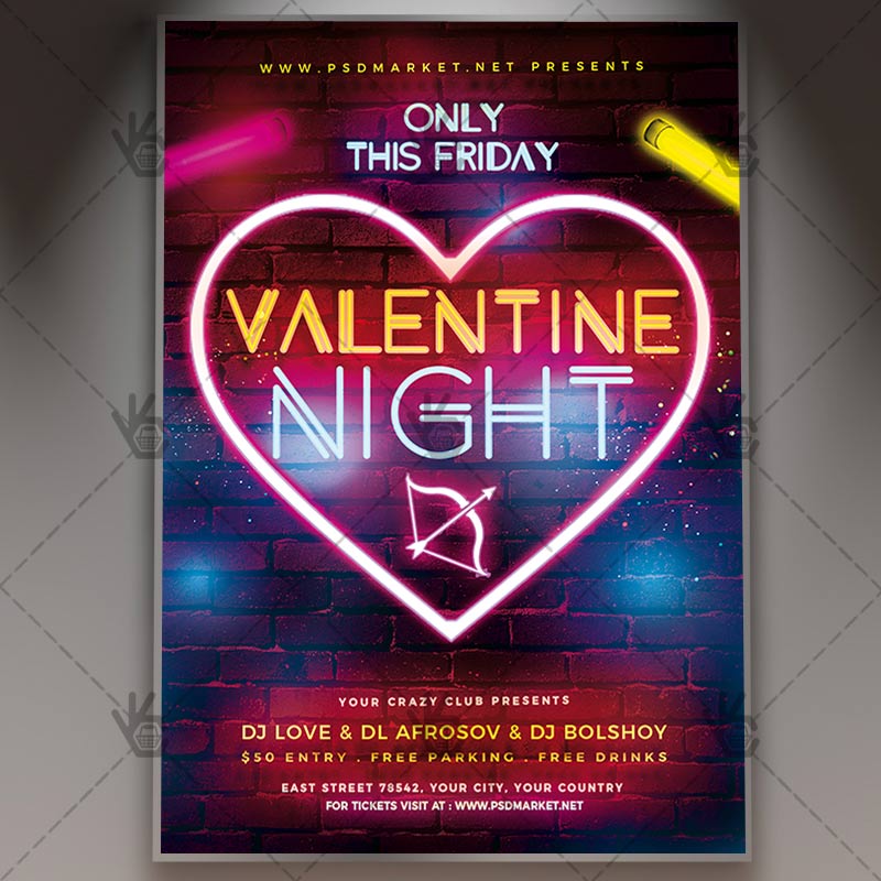 valentine_party_flyer_psd_psdmarket_1.jpg Download Valentine Party Flyer - PSD Template