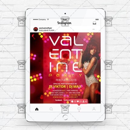 Valentine Party - Instagram Flyer Template