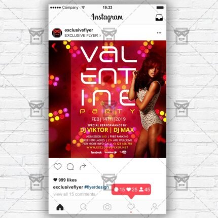 Valentine Party - Instagram Flyer Template