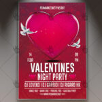 Download Valentines Night Party Flyer - PSD Template
