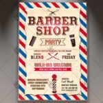 Download Barber Shop Party Flyer - PSD Template