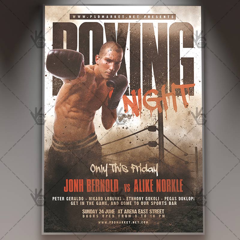 boxing_flyer_psd_psdmarket_1.jpg Download Boxing Flyer - PSD Template