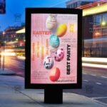 Download Easter Party Celebration Free Seasonal A5 Flyer PSD Template Now