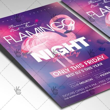 Download Flamingo Night Flyer - PSD Template-2