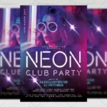 Download Neon Club Party PSD Flyer Template Now