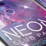 Download Neon Club Party PSD Flyer Template Now