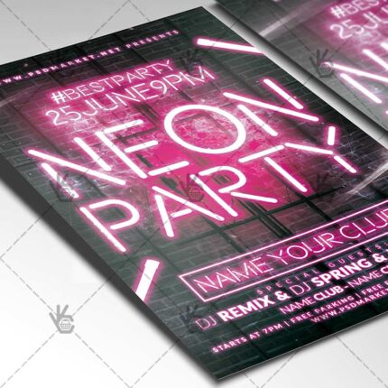 Download Neon Party Flyer - PSD Template-2