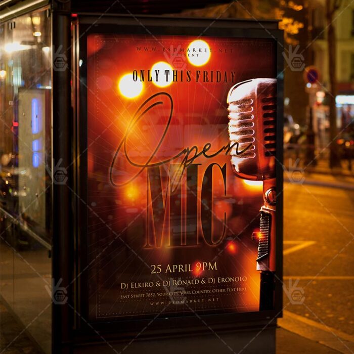 Download Open Mic Flyer - PSD Template-3