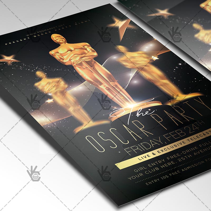 oscar_event_flyer_psd_psdmarket_2.jpg Download Oscar Event Flyer - PSD Template-2