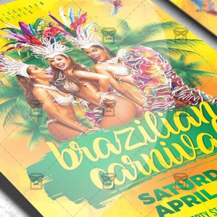 Download Brazilian Carnival Event PSD Flyer Template Now