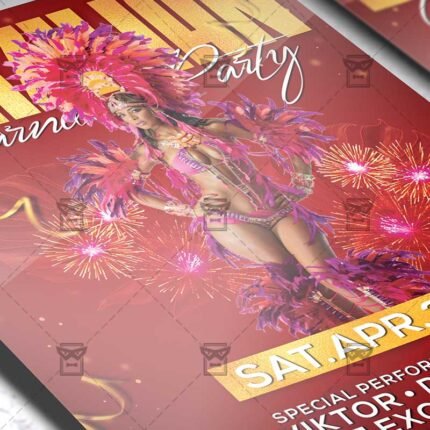 Download Brazilian Carnival Party PSD Flyer Template Now