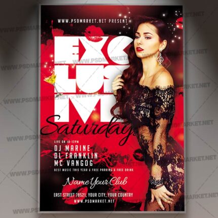 Download Exclusive Saturdays Flyer - PSD Template