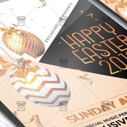 Download Happy Easter 2019 PSD Flyer Template Now