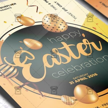 Download Happy Easter Celebration 2019 PSD Flyer Template Now