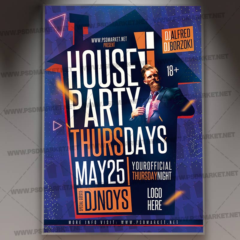house_party_flyer_psd_psdmarket_1.jpg Download House Party Template - Flyer PSD
