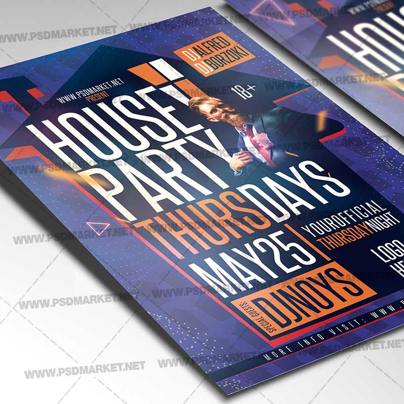 house_party_flyer_psd_psdmarket_2.jpg Download House Party Template - Flyer PSD-2
