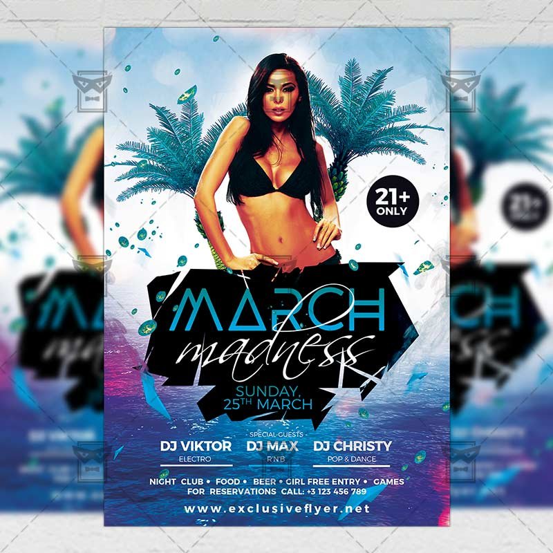 march_madness-premium-flyer-template-1.jpg Download March Madness Night PSD Flyer Template Now