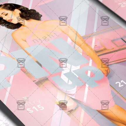 Download Pin Up Night PSD Flyer Template Now