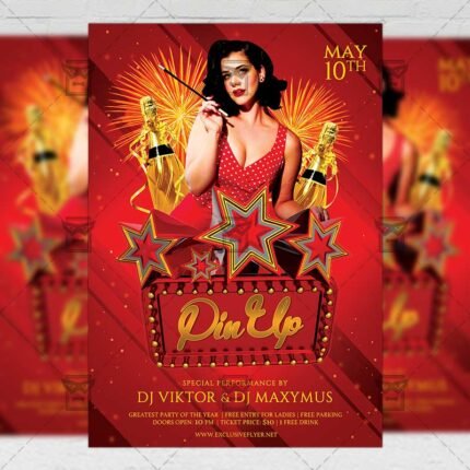 Download Retro Night Party PSD Flyer Template Now