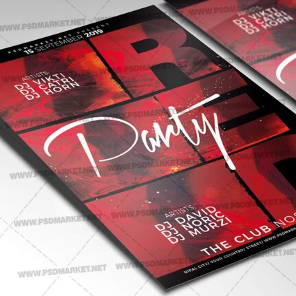 Download Red Party Flyer - PSD Template-2
