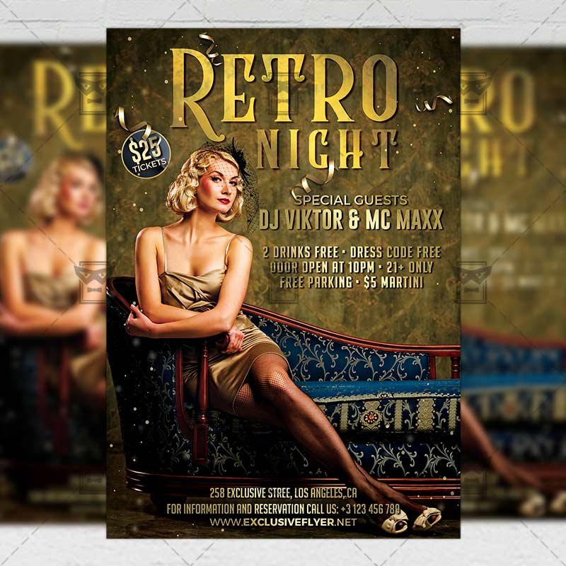 retro_night_party-premium-flyer-template-1.jpg Download Retro Night Party PSD Flyer Template Now