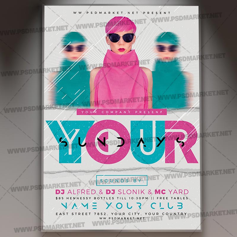 sundays_party_flyer_psd_psdmarket_1.jpg Download Sundays Party Flyer - PSD Template