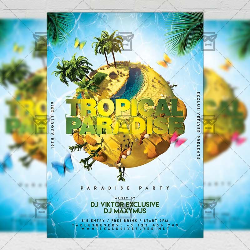 tropical_paradise_party-premium-flyer-template-1.jpg Download Tropical Paradise Party PSD Flyer Template Now