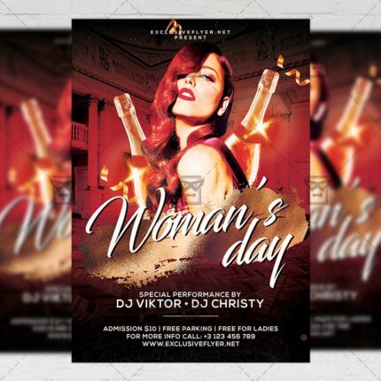 Woman's Day Bash Template - Flyer PSD + Instagram Ready Size