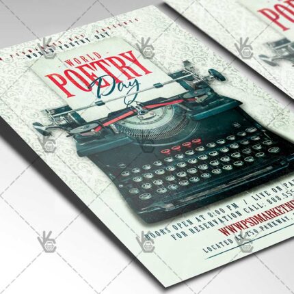 Download World Poetry Day Flyer - PSD Template-2