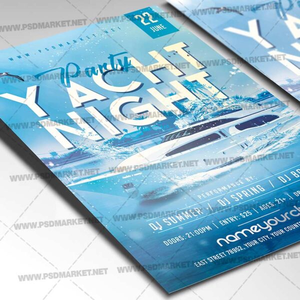 Download Yacht Night Party Flyer - PSD Template-2