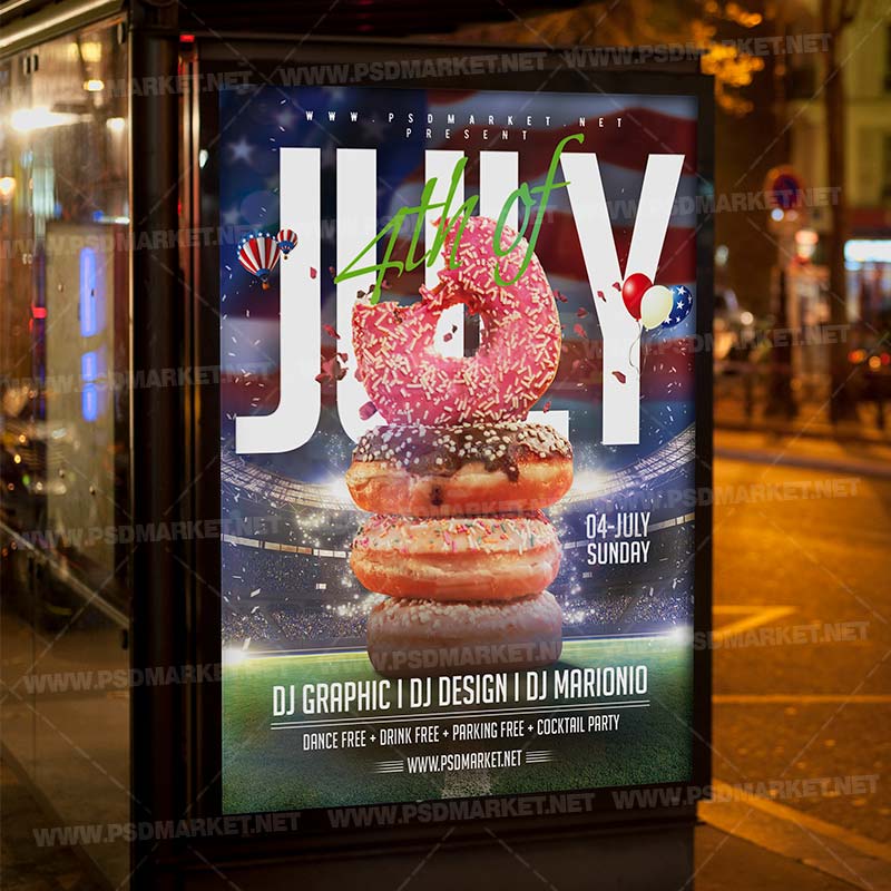 Download 4th of July Event Flyer - PSD Template-3