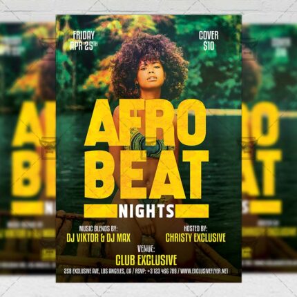 Download Afro Beat Nights PSD Flyer Template Now