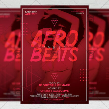 Download Afro Beats Party PSD Flyer Template Now