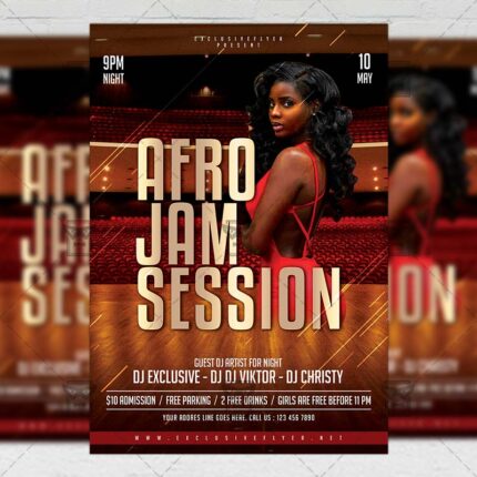 Download Afro Jam Session PSD Flyer Template Now