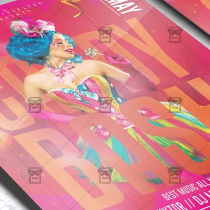 Download Candy Bash Night PSD Flyer Template Now