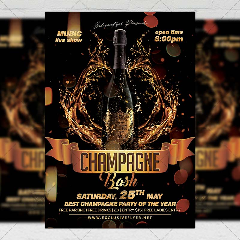 champagne_bash-premium-flyer-template-1.jpg Download Champagne Bash PSD Flyer Template Now