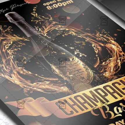 Download Champagne Bash PSD Flyer Template Now