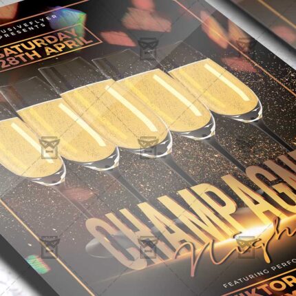 Download Champagne Nights PSD Flyer Template Now