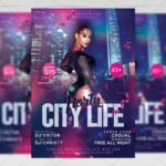 Download City Life Party PSD Flyer Template Now