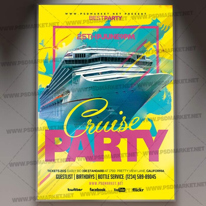 Download Yacht Party Flyer - PSD Template | PSDmarket