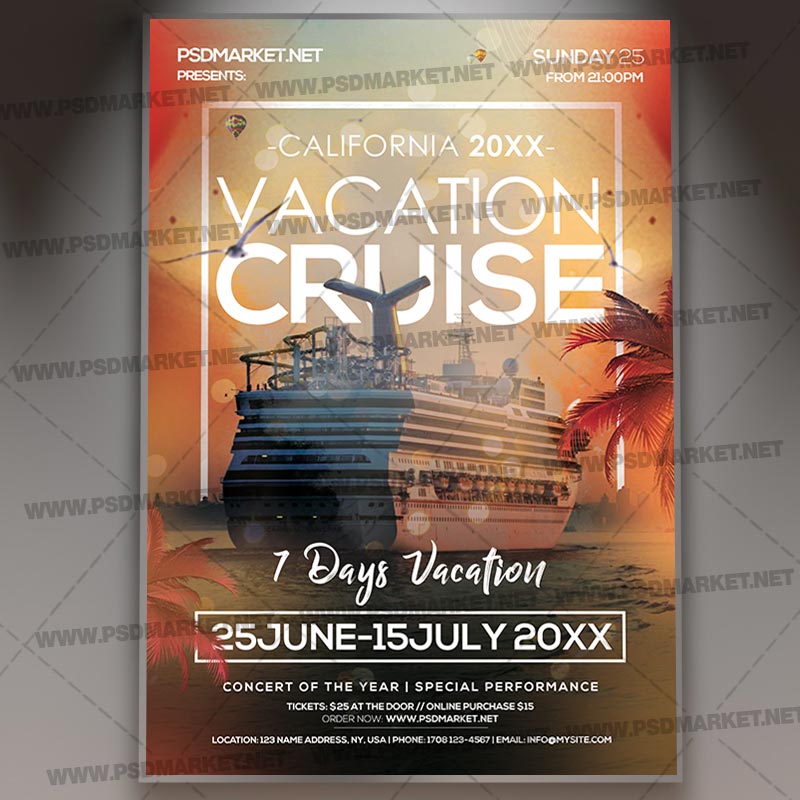cruise_vacation_flyer_psd_psdmarket_1.jpg Download Cruise Vacation Flyer - PSD Template