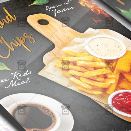 Download Fish and Chips PSD Flyer Template Now