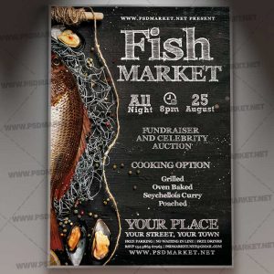 Download Fish Market Flyer - PSD Template