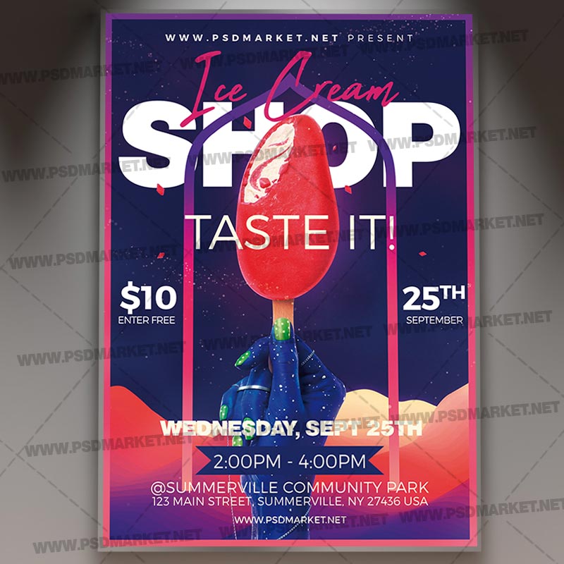 ice_cream_shop_flyer_psd_psdmarket_1.jpg Download Ice Cream Shop Flyer - PSD Template