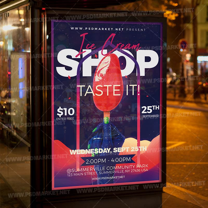Download Ice Cream Shop Flyer - PSD Template-3
