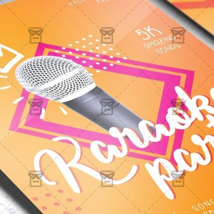 Download Karaoke Night Party PSD Flyer Template Now